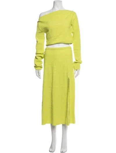 Pre-owned Lapointe Patterned Skirt Set W/ Tags In Green