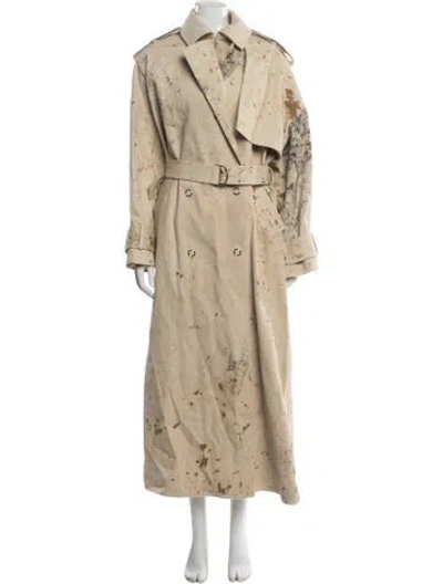 Pre-owned Lapointe Patterned Trench Coat W/ Tags In Neutrals
