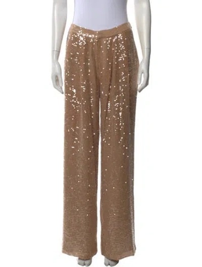 Pre-owned Lapointe Patterned Wide Leg Pants In Neutral