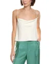 Lapointe Pebble Crepe Cami Shirt In White