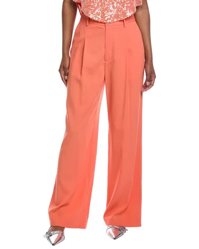 Lapointe Pebble Crepe Relaxed Pant In Orange