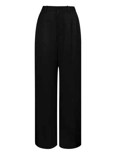 Lapointe Pleated-front Trousers In Black