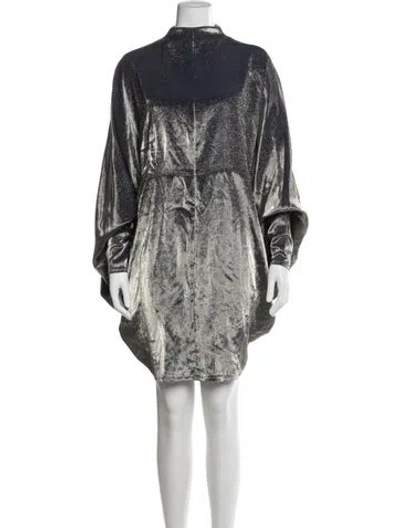 Pre-owned Lapointe Printed Knee-length Dress In Silver