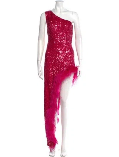 Pre-owned Lapointe Printed Long Dress In Pink