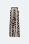 Lapointe Printed Mesh Wide Leg Pant In Python Print