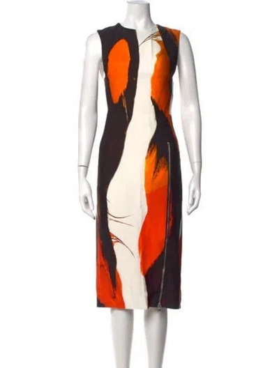 Pre-owned Lapointe Printed Midi Length Dress In Multicolor