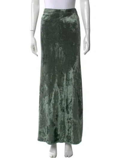 Pre-owned Lapointe Printed Midi Length Skirt In Green