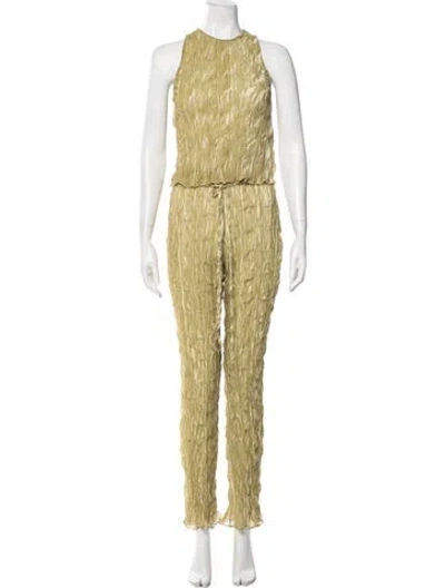 Pre-owned Lapointe Printed Pant Set In Green