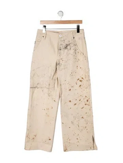Pre-owned Lapointe Printed Wide Leg Pants In Brown