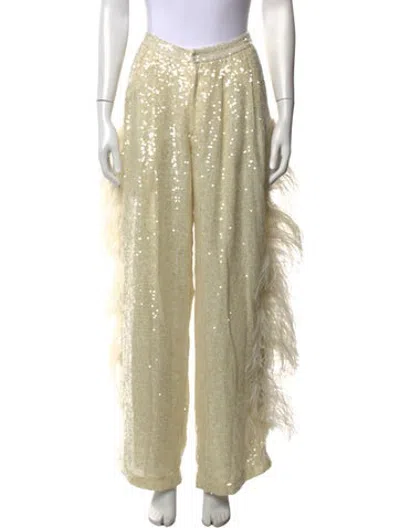 Pre-owned Lapointe Printed Wide Leg Pants In Neutrals