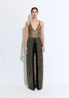 Lapointe Rhinestone Fringe Long Cami Top
