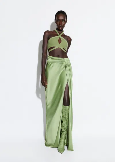 Lapointe Satin Asymmetric Skirt