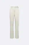 Lapointe Satin Belted Pant In Cream