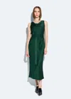 Lapointe Satin Bias Belted Dress In Forest