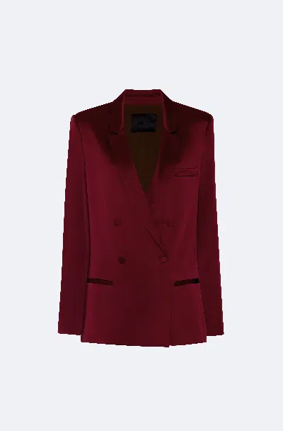 Lapointe Satin Blazer In Burgundy