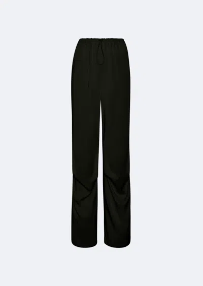 Lapointe Satin Bungee Pant In Black