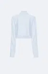 Lapointe Satin Caftan Top In Cloud