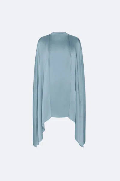 Lapointe Satin Cape Sleeve Mini Dress In Animal Print