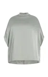 Lapointe Satin Cape T-shirt In Blue