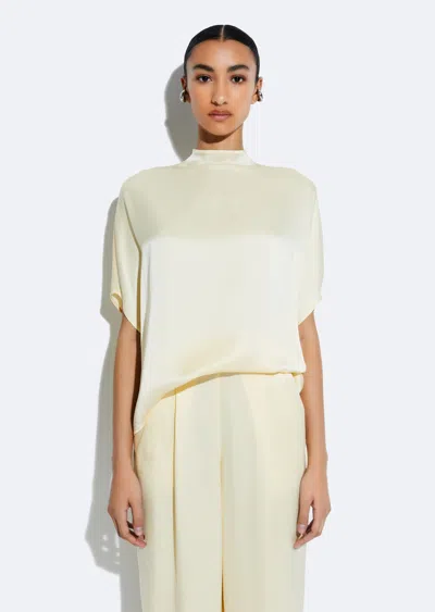 Lapointe Satin Cape Tee In Butter
