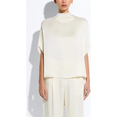 Lapointe Satin Cape Tee In White