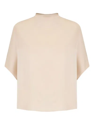 Lapointe Satin Cape Top In Neutral