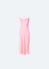 Lapointe Satin Cowl Midi Dress In Lotus