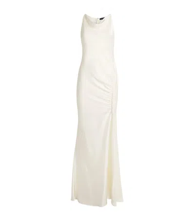 Lapointe Satin Cowl-neck Maxi Dress