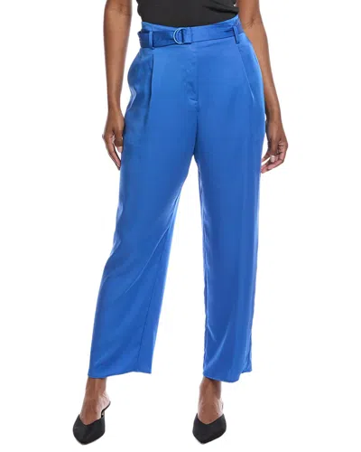 Lapointe Satin Cropped Pant In Blue