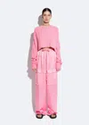 Lapointe Satin Drawstring Cargo Pant In Lotus