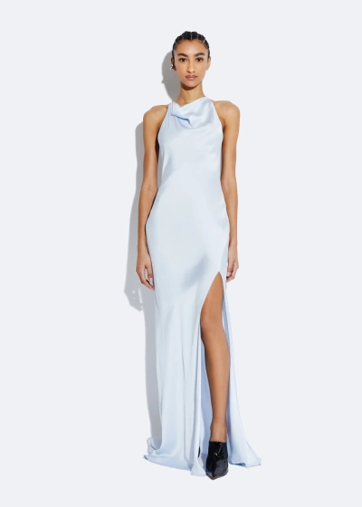 Lapointe Satin Halter Gown In Cloud