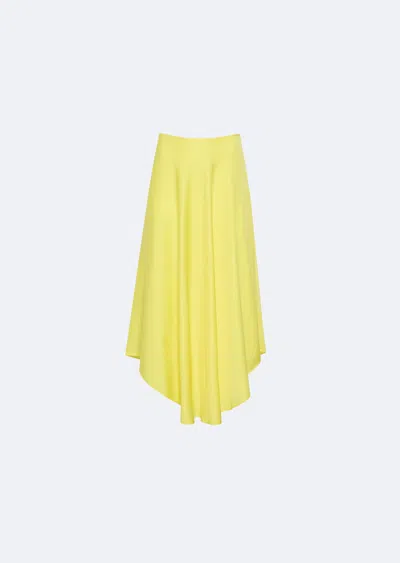 Lapointe Satin Handkerchief Skirt In Sunglow