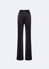 Lapointe Satin High Waisted Flared Pant In Black