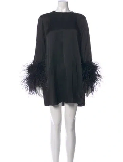 Pre-owned Lapointe Satin Mini Dress In Black