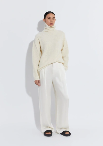 Lapointe Satin Relaxed Pant In White