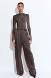 Lapointe Satin Relaxed Pleated Pant