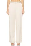 Lapointe Satin Relaxed Pleated Pant