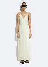 Lapointe Satin Slip Dress In Butter