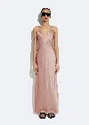 Lapointe Satin Slip Dress In Mauve