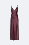Lapointe Satin Slip Dress In Mulberry