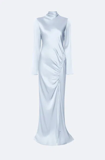 Lapointe Satin Tab Gown In Cloud