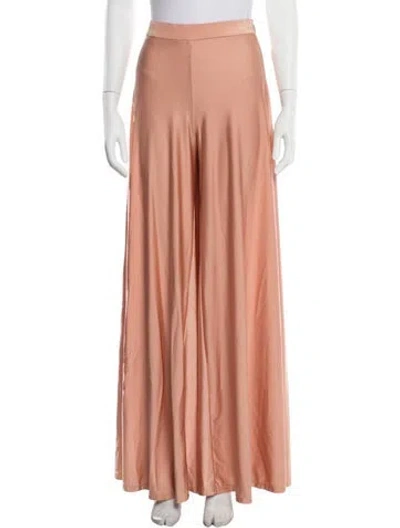 Pre-owned Lapointe Satin Wide Leg Pants In Orange
