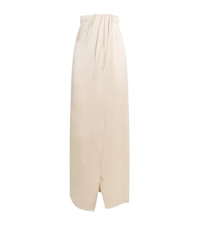 LAPOINTE SATIN WRAP MAXI SKIRT