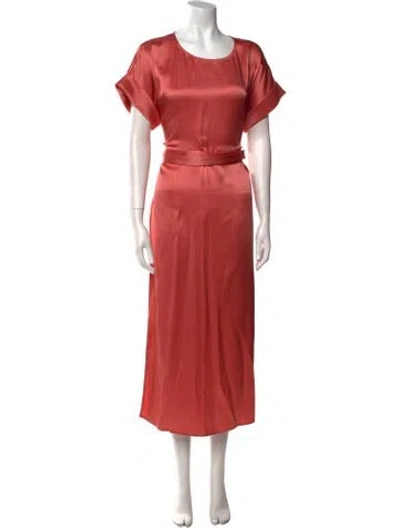 Pre-owned Lapointe Scoop Neck Long Dress In Pink