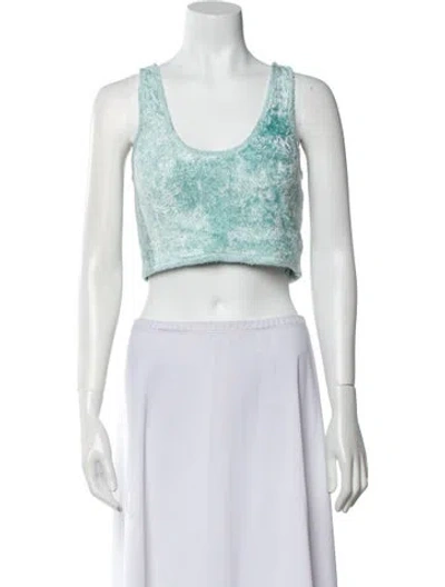 Pre-owned Lapointe Scoop Neck Sleeveless Crop Top In Multi