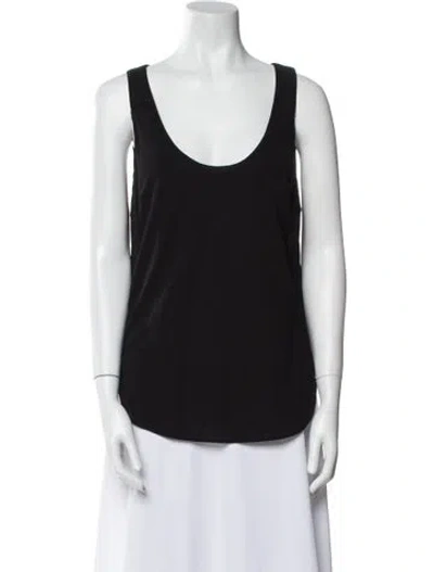 Pre-owned Lapointe Scoop Neck Sleeveless Top In Black