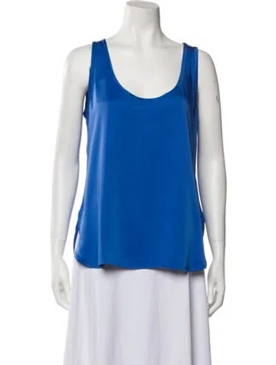 Pre-owned Lapointe Scoop Neck Sleeveless Top In Blue