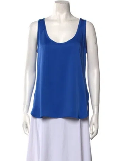 Pre-owned Lapointe Scoop Neck Sleeveless Top In Blue