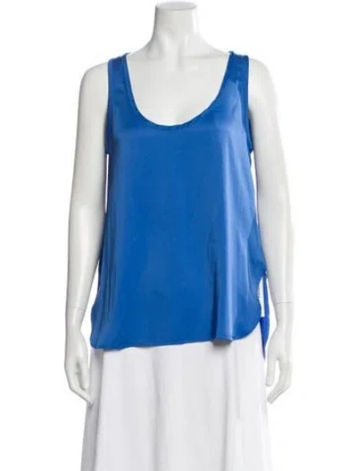 Pre-owned Lapointe Scoop Neck Sleeveless Top In Blue