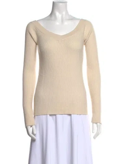 Pre-owned Lapointe Scoop Neck Sweater In Neutral
